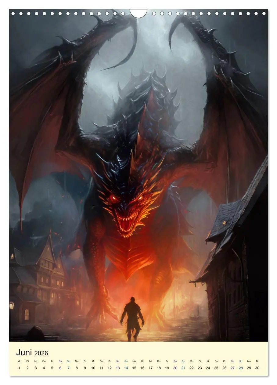 Bild: 9783516308884 | Drachen Ritter Burgen (Wandkalender 2026 DIN A3 hoch), CALVENDO...