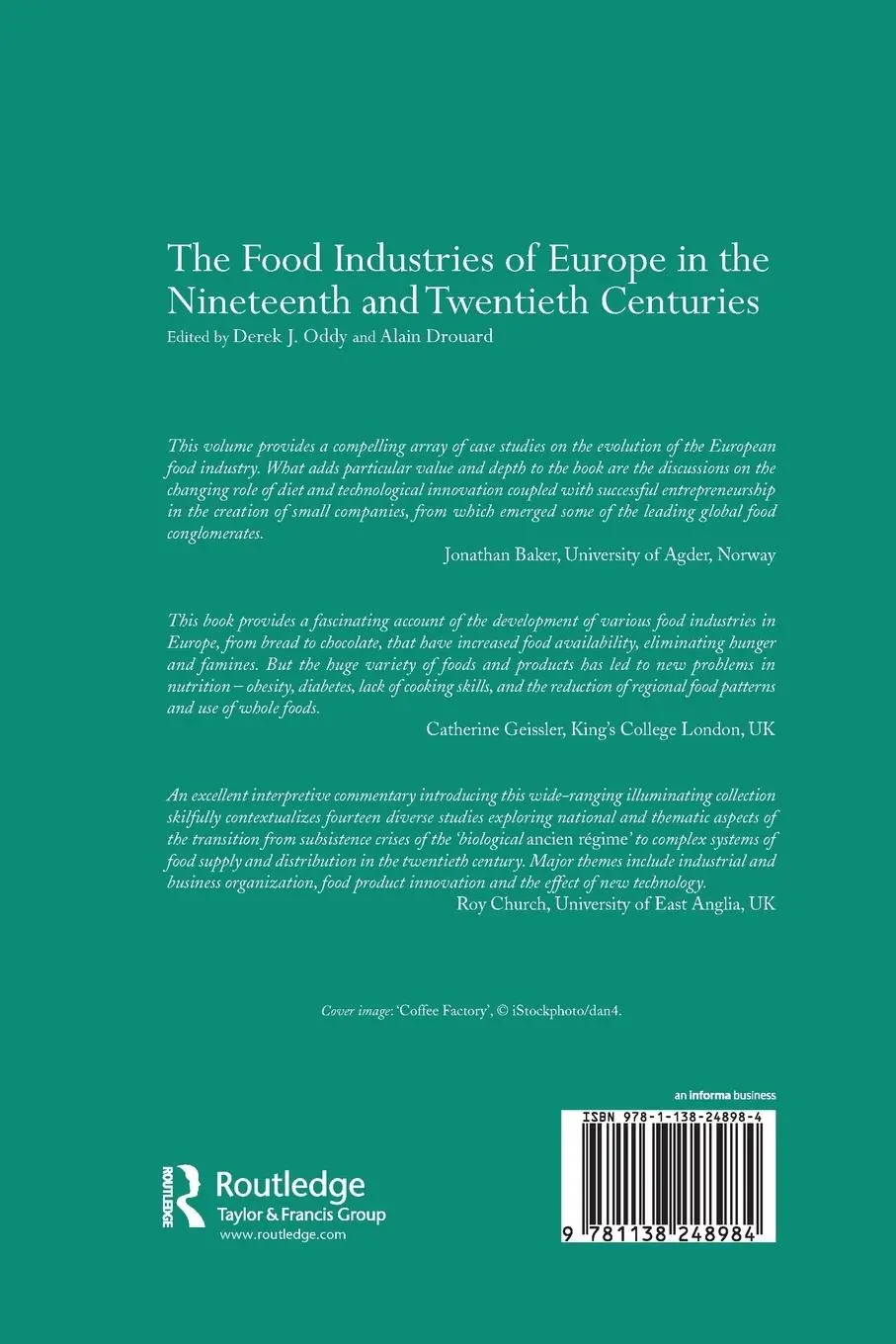 Rückseite: 9781138248984 | The Food Industries of Europe in the Nineteenth and Twentieth...