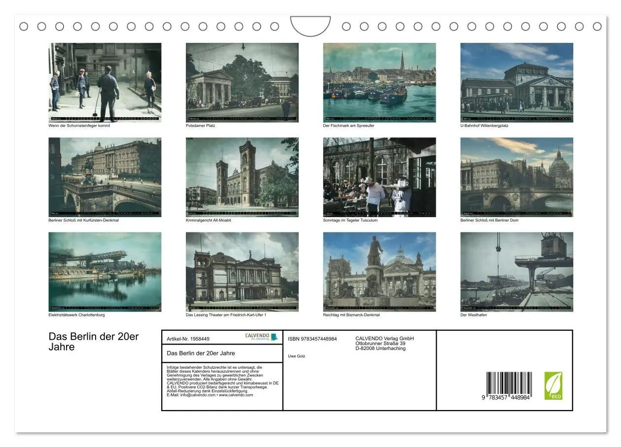 Bild: 9783457448984 | Das Berlin der 20er Jahre (Wandkalender 2026 DIN A4 quer), CALVENDO...
