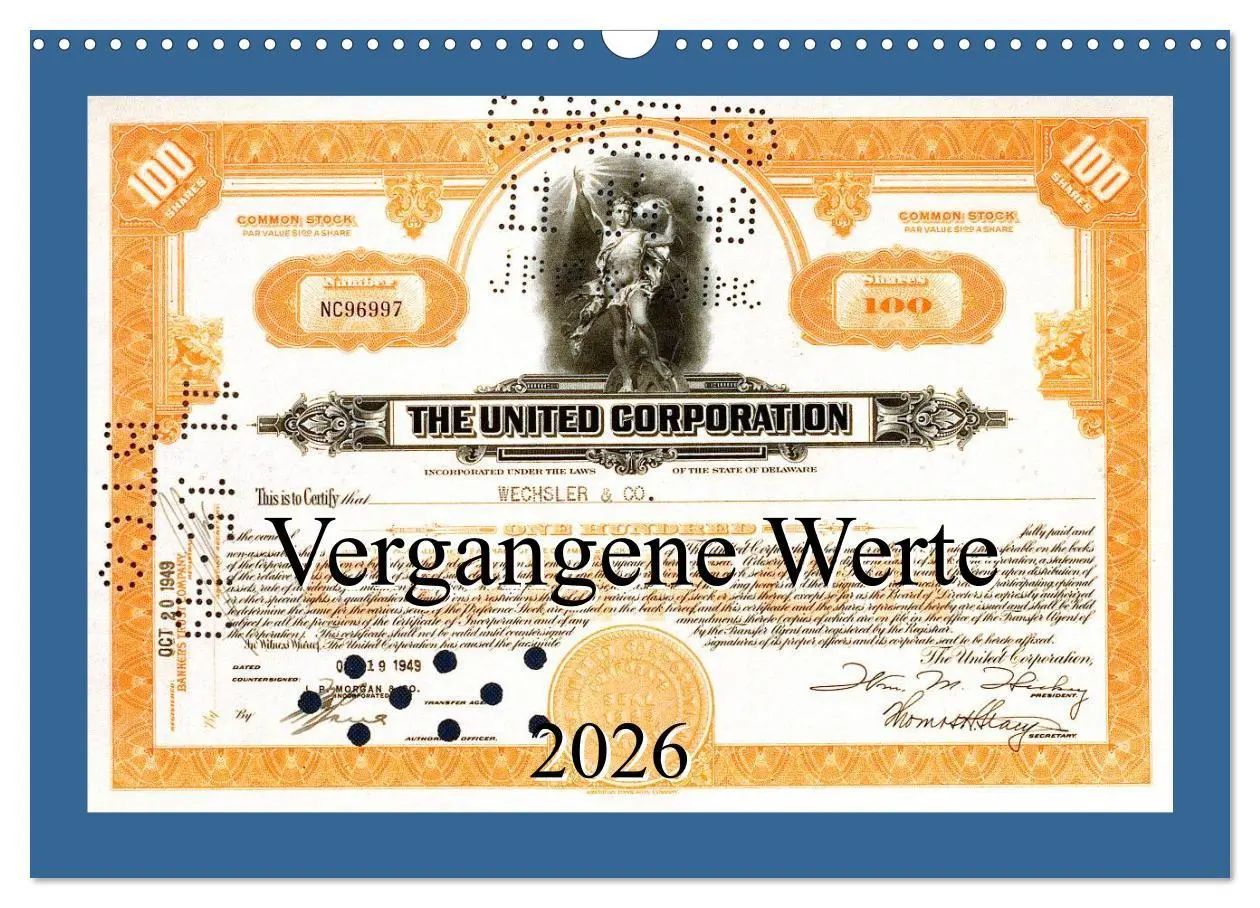 Cover: 9783516228984 | Vergangene Werte (Wandkalender 2026 DIN A3 quer), CALVENDO...