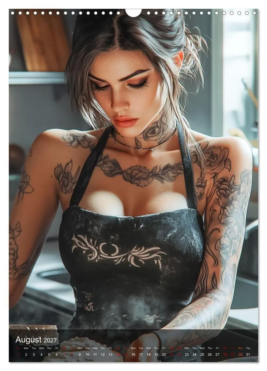 Bild: 9783569008984 | Tattoo Girls and Cakes (Wall Calendar 2027 DIN A3 portrait),...