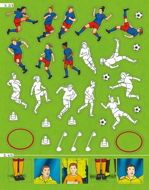 Bild: 9783473489084 | Mein Ausmalstickerbuch - Fußball | Hendrik Kranenberg | Taschenbuch