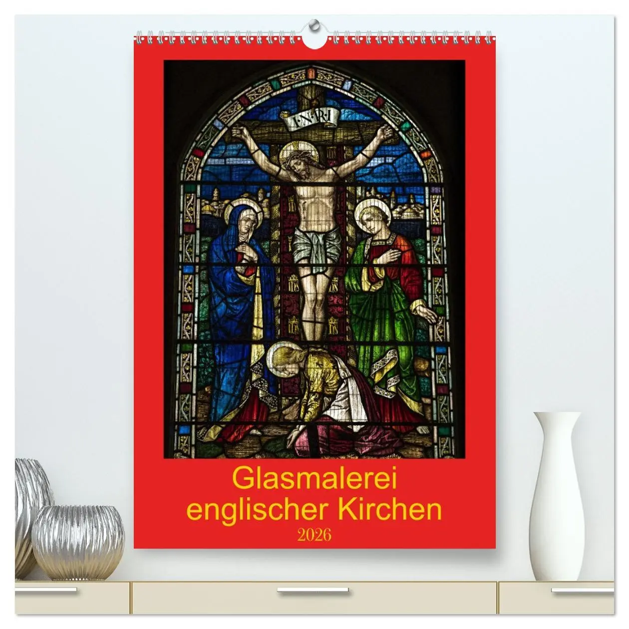 Cover: 9783516289084 | Glasmalerei englischer Kirchen (hochwertiger Premium Wandkalender...