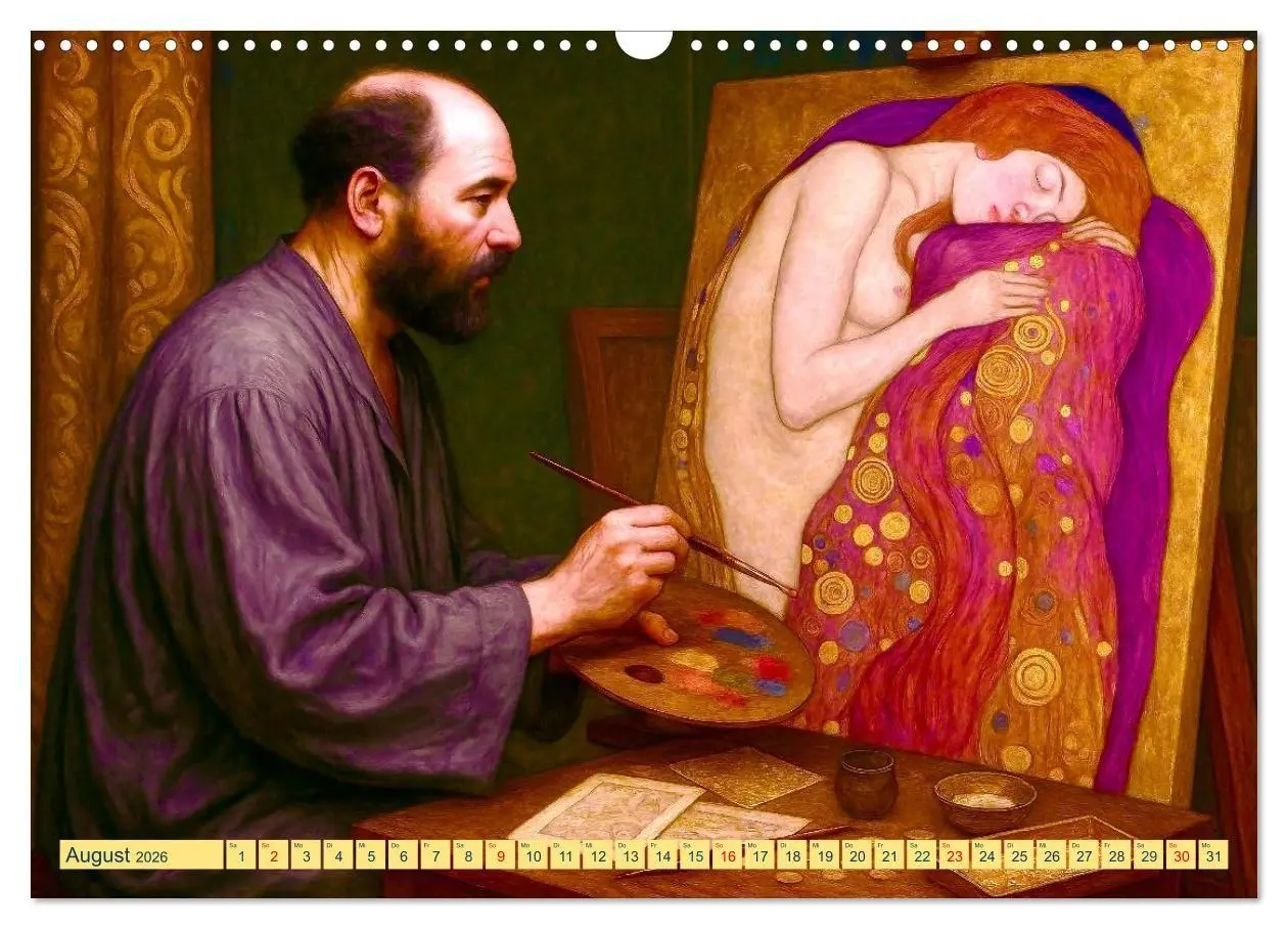 Bild: 9783516669084 | Gustav Klimt. Sein Leben, seine Kunstwerke (Wandkalender 2026 DIN...