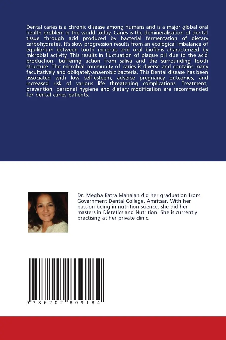 Rückseite: 9786202809184 | Role of Diet and Nutrition in Dental Caries | Megha Batra Mahajan