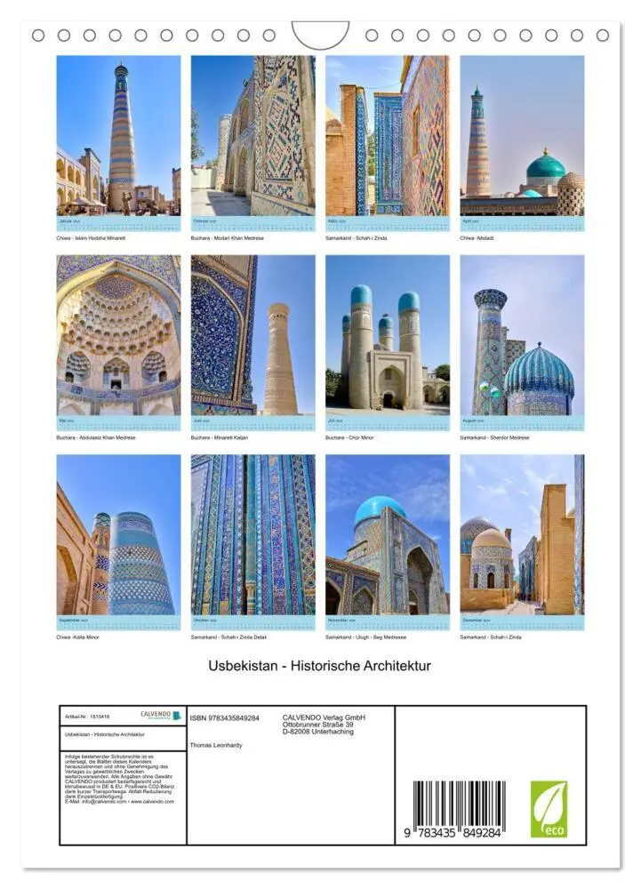 Bild: 9783435849284 | Usbekistan - Historische Architektur (Wandkalender 2025 DIN A4...