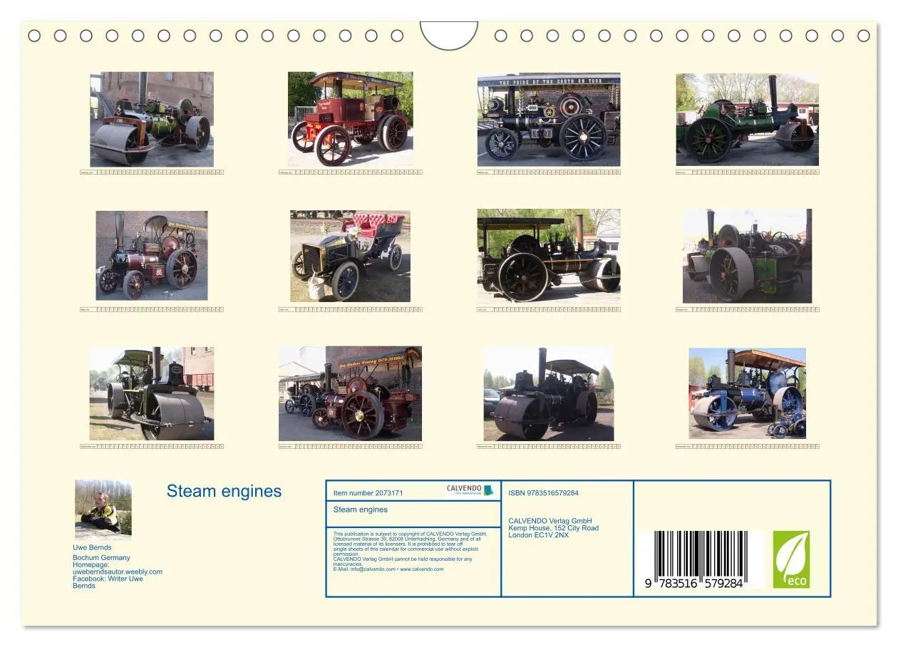 Bild: 9783516579284 | Steam engines (Wall Calendar 2026 DIN A4 landscape), CALVENDO 12...