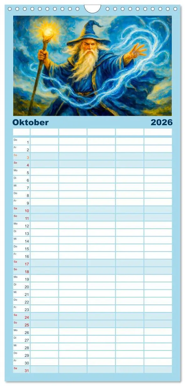 Bild: 9783516649284 | Familienplaner 2026 - Magische Meister - Kalender über Zauberer und...