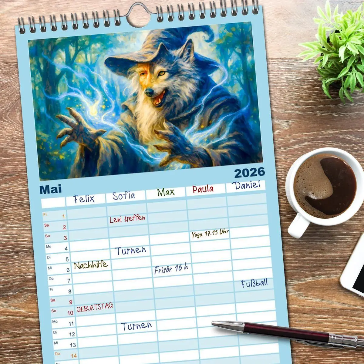 Bild: 9783516649284 | Familienplaner 2026 - Magische Meister - Kalender über Zauberer und...