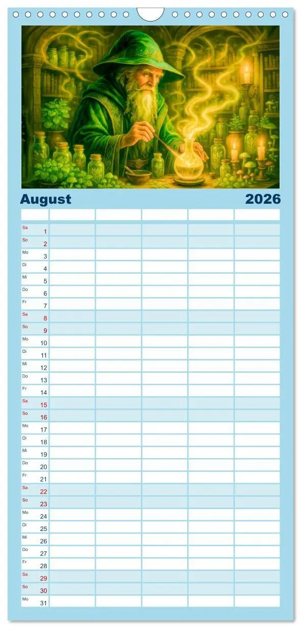 Bild: 9783516649284 | Familienplaner 2026 - Magische Meister - Kalender über Zauberer und...