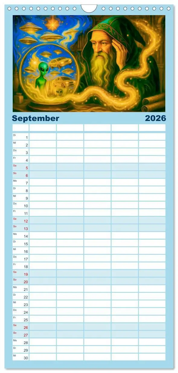 Bild: 9783516649284 | Familienplaner 2026 - Magische Meister - Kalender über Zauberer und...