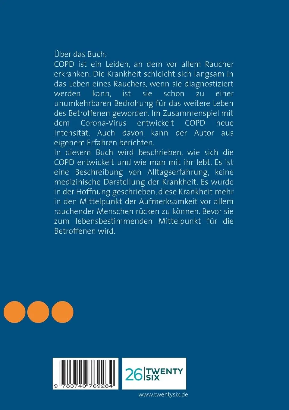 Rückseite: 9783740769284 | Zwischen Lippenbremse und Nasenbrille | Mein Leben mit COPD | Hanoldt