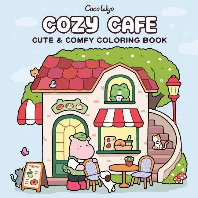 Cover: 9798217229284 | Cozy Cafe | Coloring Book for Adults and Kids | Coco Wyo | Taschenbuch