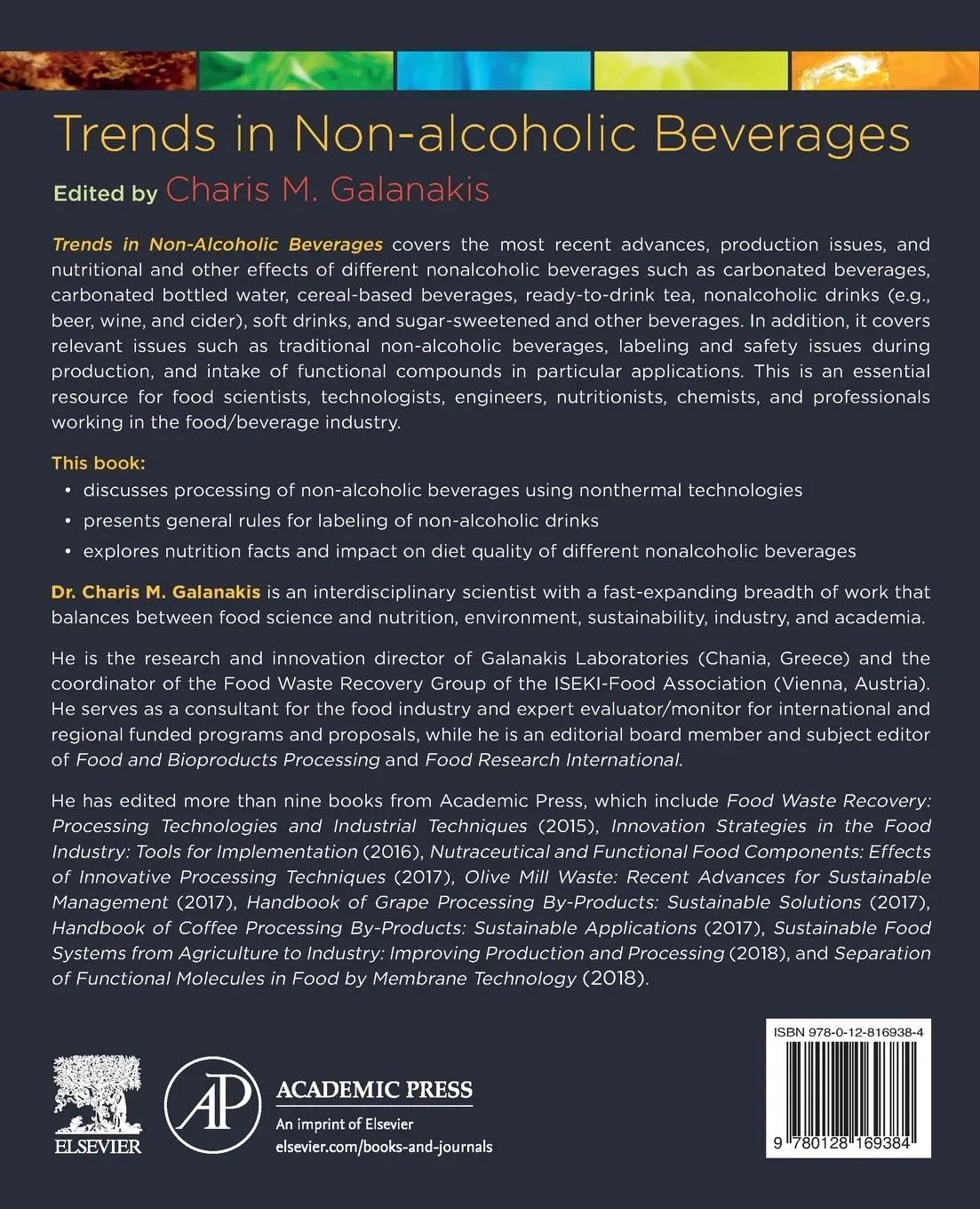 Rückseite: 9780128169384 | Trends in Non-alcoholic Beverages | Charis M. Galanakis | Taschenbuch