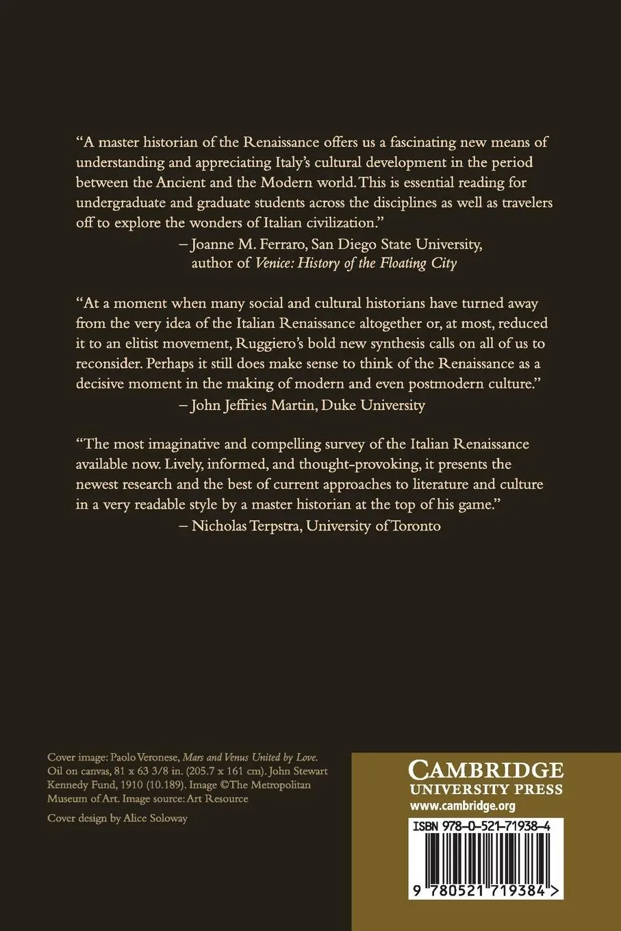 Rückseite: 9780521719384 | The Renaissance in Italy | Guido Ruggiero | Taschenbuch | Englisch