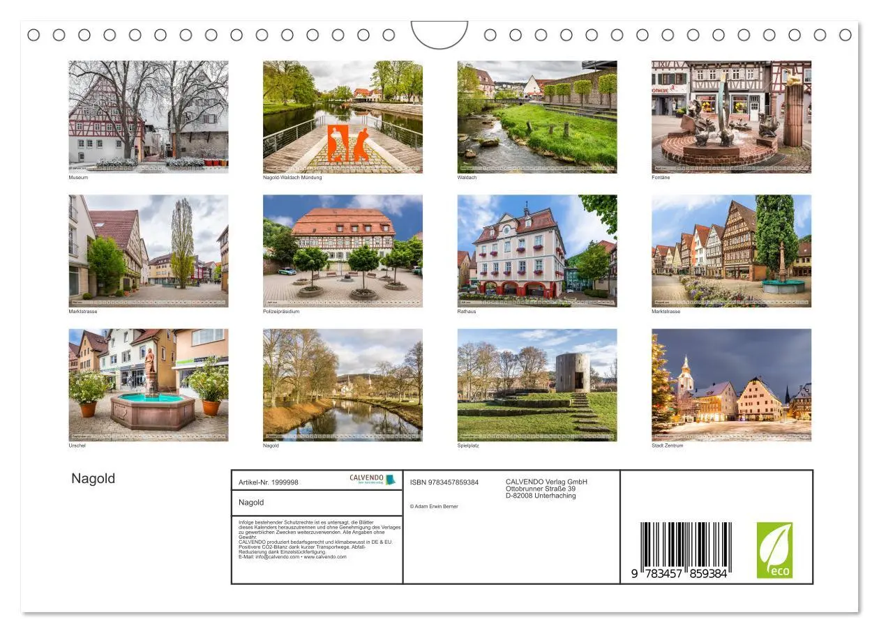 Bild: 9783457859384 | Nagold (Wandkalender 2026 DIN A4 quer), CALVENDO Monatskalender | 2026