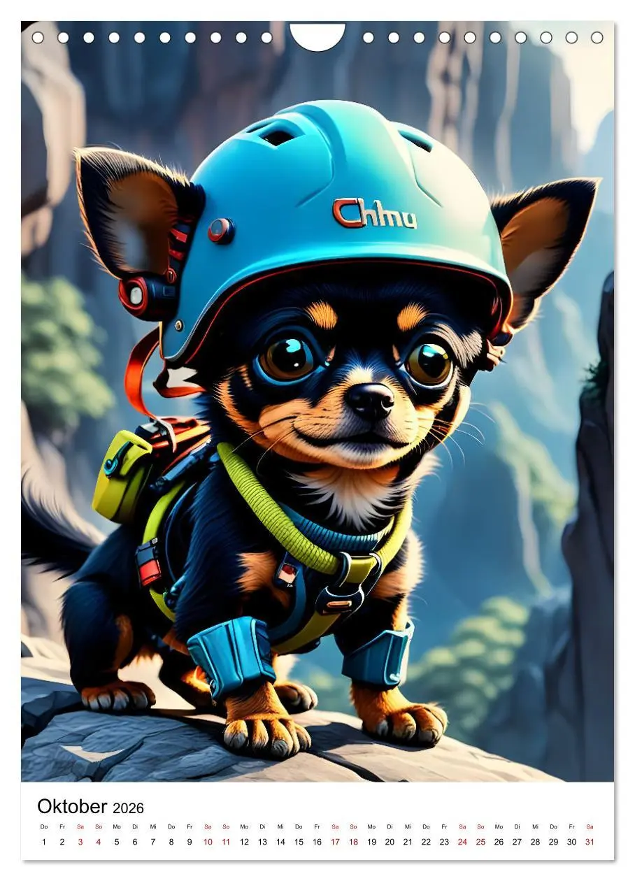 Bild: 9783516259384 | Chihuahua Outdoor Abenteuer (Wandkalender 2026 DIN A4 hoch),...
