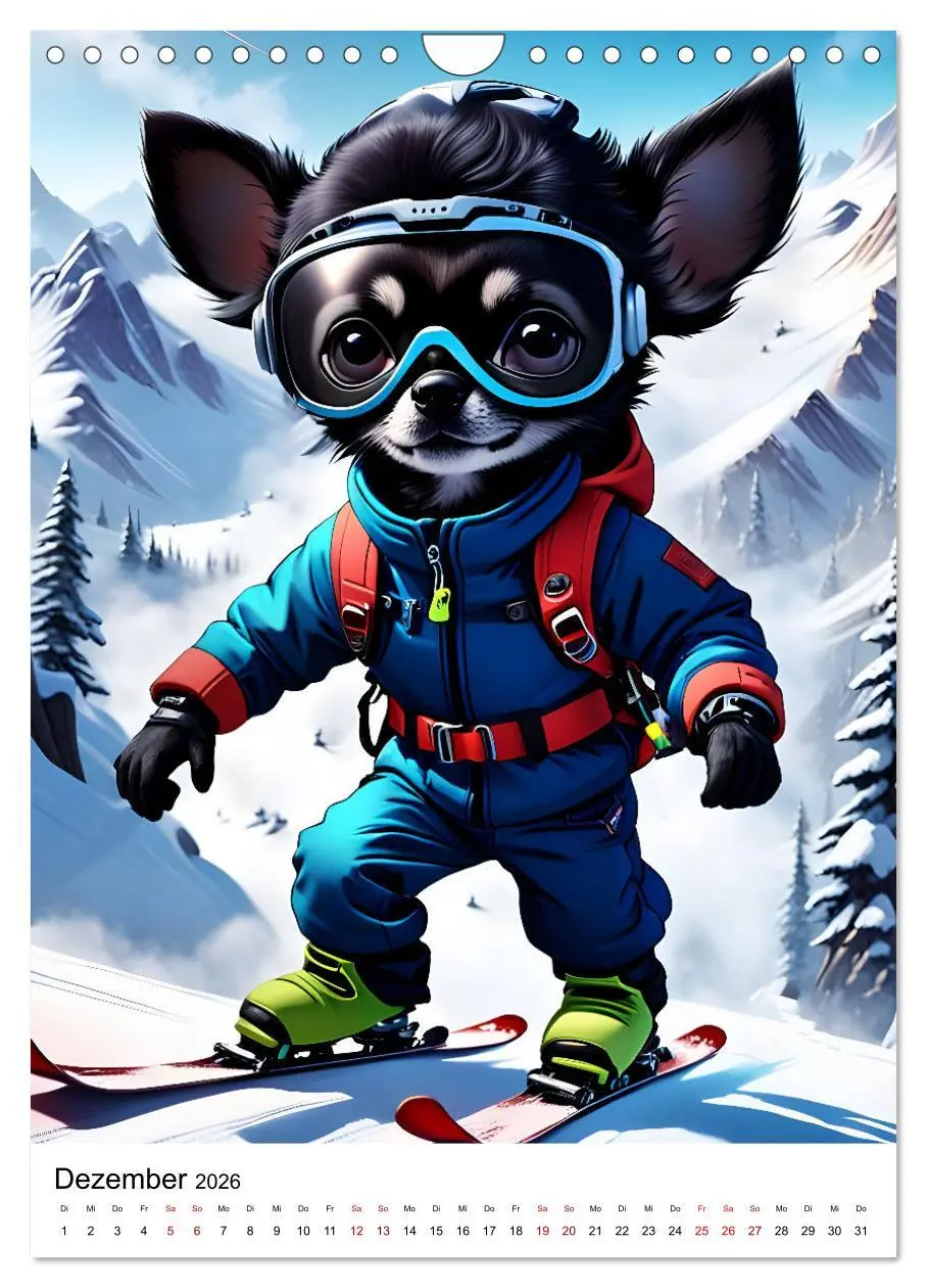 Bild: 9783516259384 | Chihuahua Outdoor Abenteuer (Wandkalender 2026 DIN A4 hoch),...