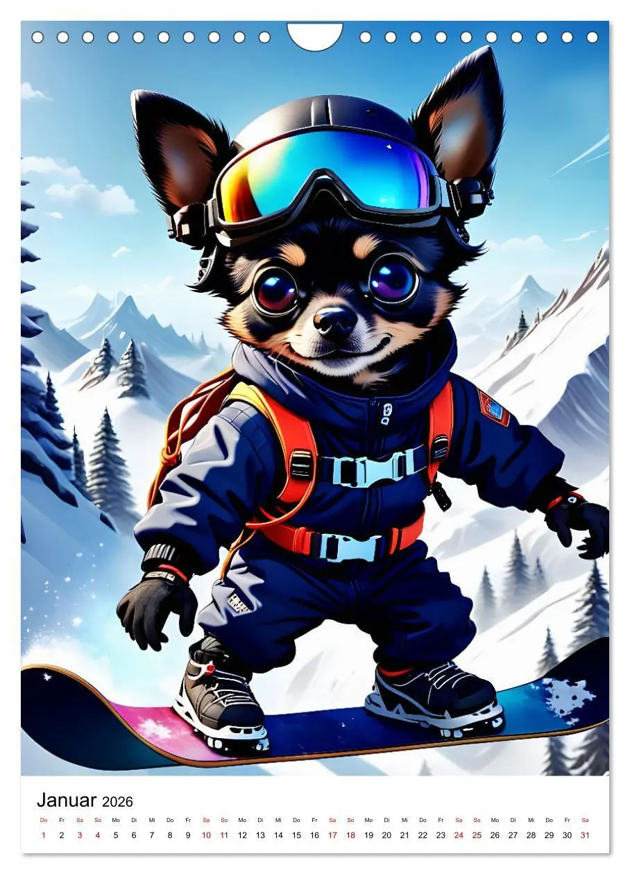 Bild: 9783516259384 | Chihuahua Outdoor Abenteuer (Wandkalender 2026 DIN A4 hoch),...
