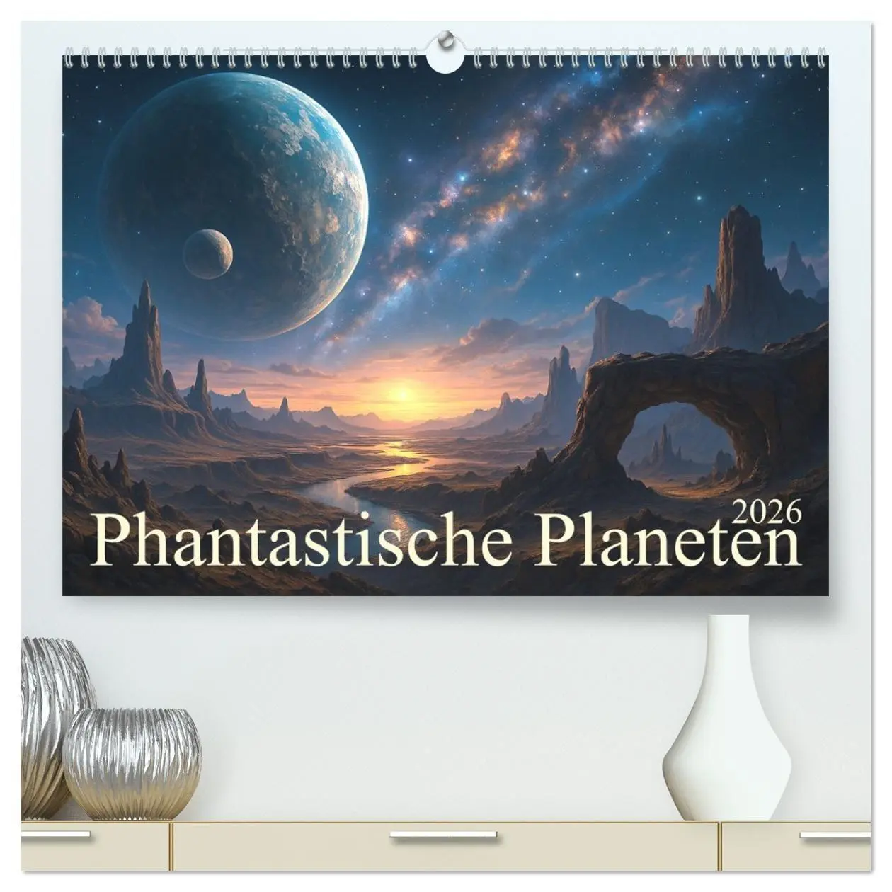 Cover: 9783516639384 | Phantastische Planeten (hochwertiger Premium Wandkalender 2026 DIN...
