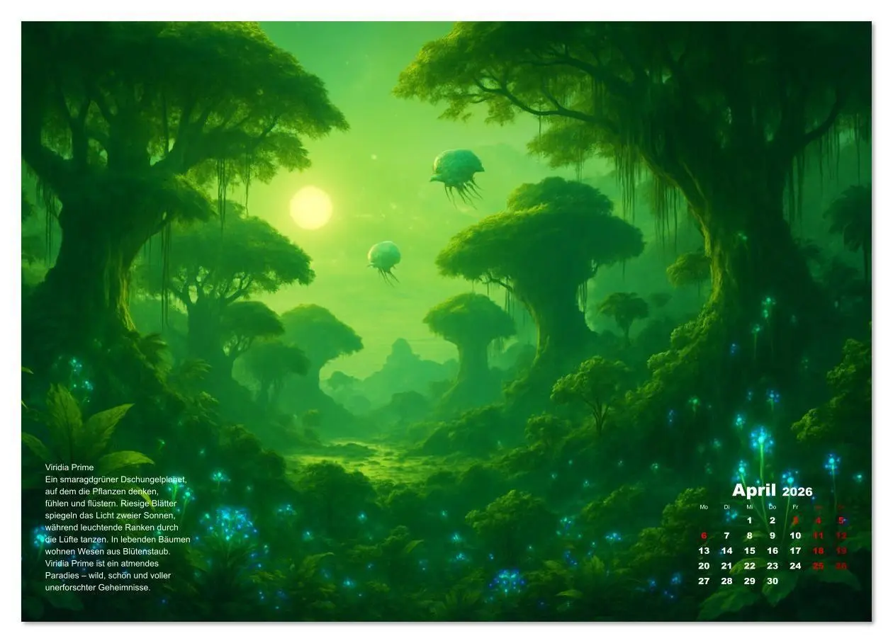 Bild: 9783516639384 | Phantastische Planeten (hochwertiger Premium Wandkalender 2026 DIN...