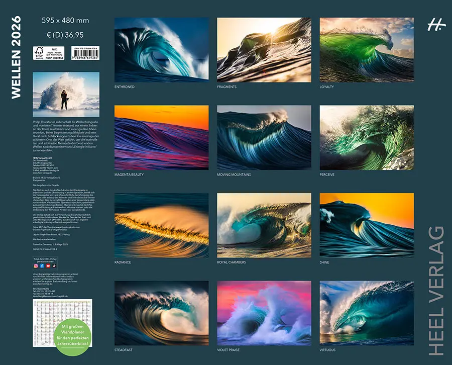 Bild: 9783966649384 | Wellen Kalender 2026: Meeres- und Wasser-Fotografie XXL Premium...