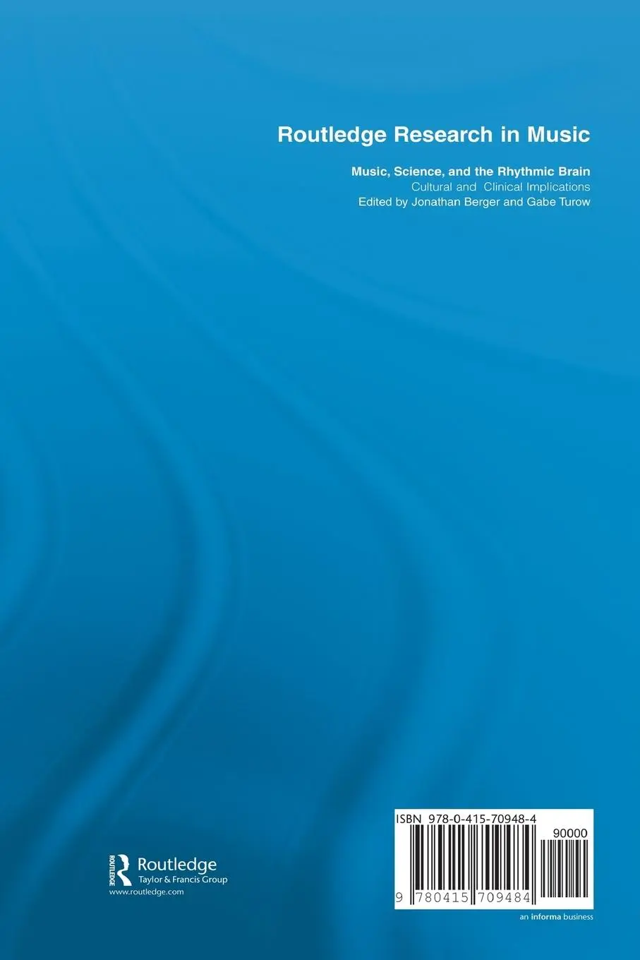 Rückseite: 9780415709484 | Music, Science, and the Rhythmic Brain | Jonathan Berger (u. a.)