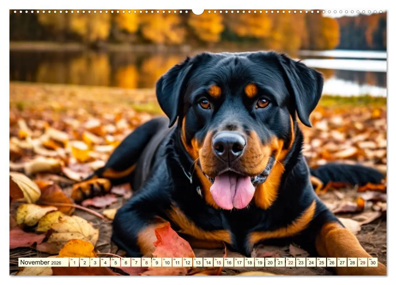 Bild: 9783457399484 | Rottweiler - die Beschützer (Wandkalender 2026 DIN A2 quer),...