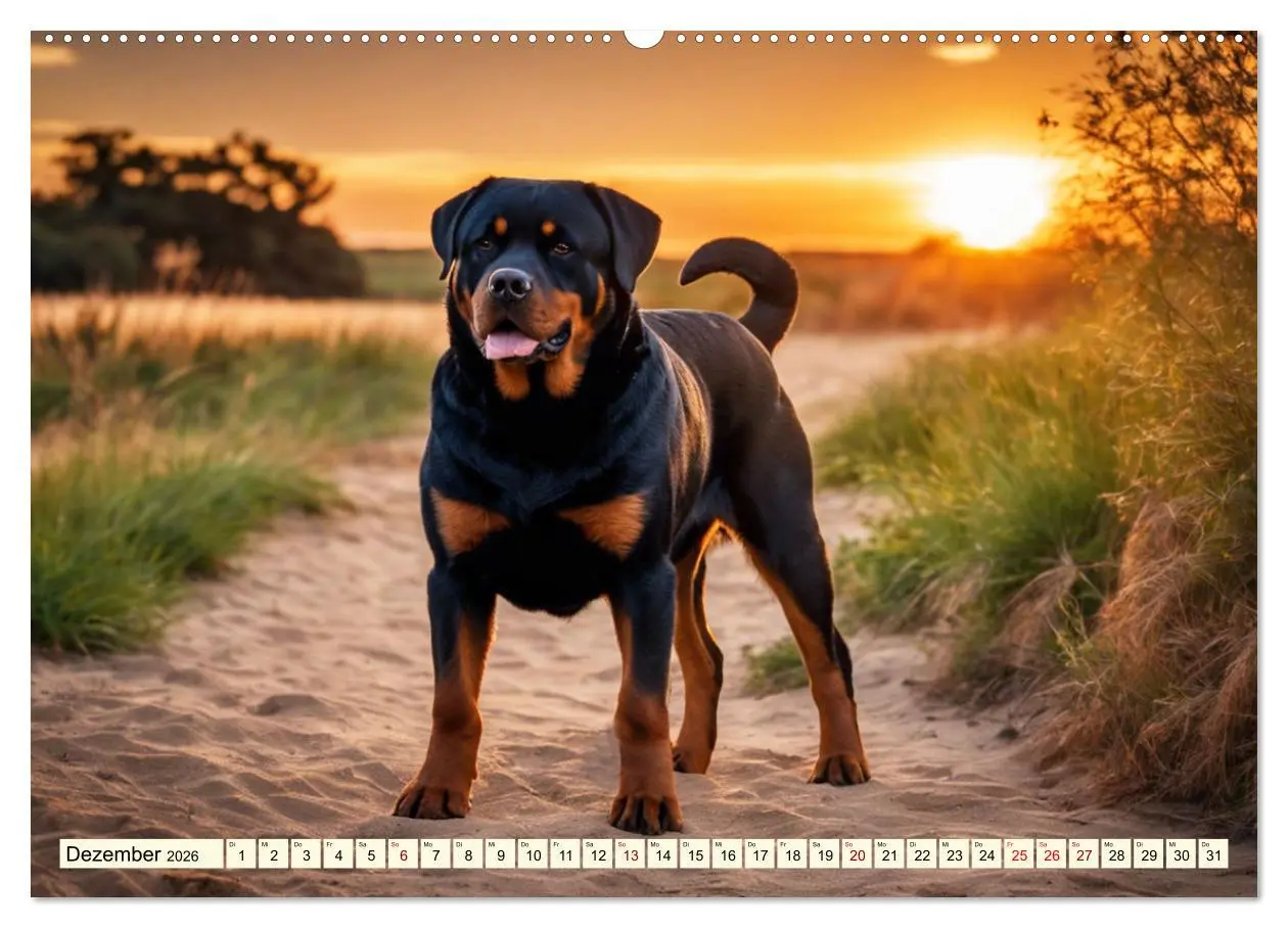 Bild: 9783457399484 | Rottweiler - die Beschützer (Wandkalender 2026 DIN A2 quer),...