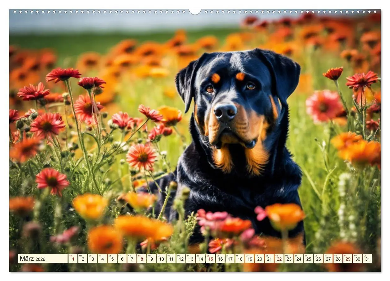 Bild: 9783457399484 | Rottweiler - die Beschützer (Wandkalender 2026 DIN A2 quer),...