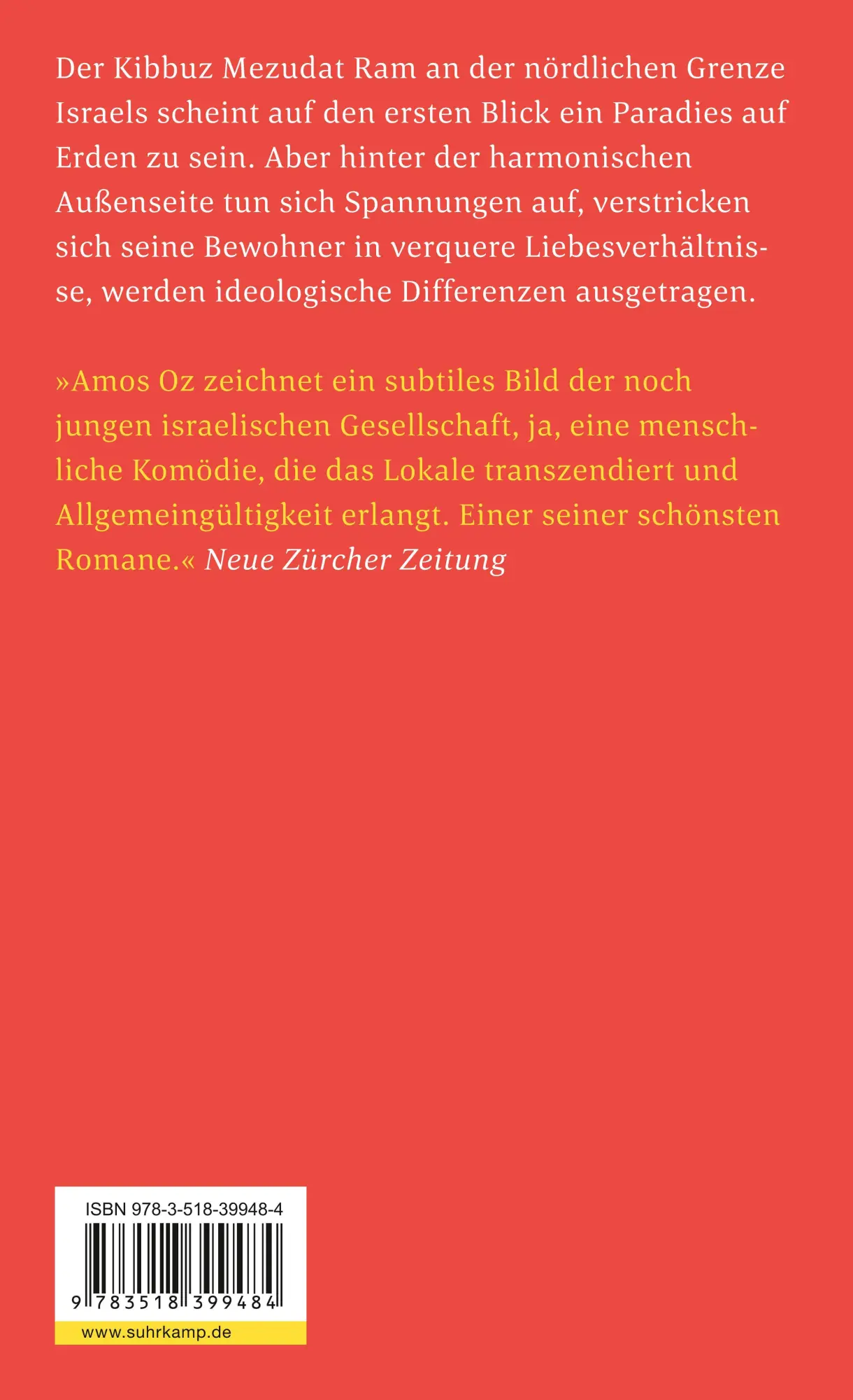 Rückseite: 9783518399484 | Ein anderer Ort | Amos Oz | Taschenbuch | 444 S. | Deutsch | 2003