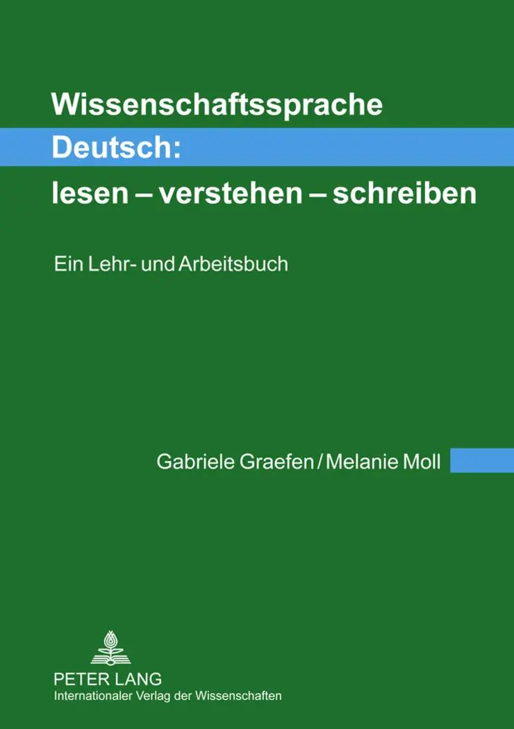 Cover: 9783631609484 | Wissenschaftssprache Deutsch: lesen ¿ verstehen ¿ schreiben | Buch