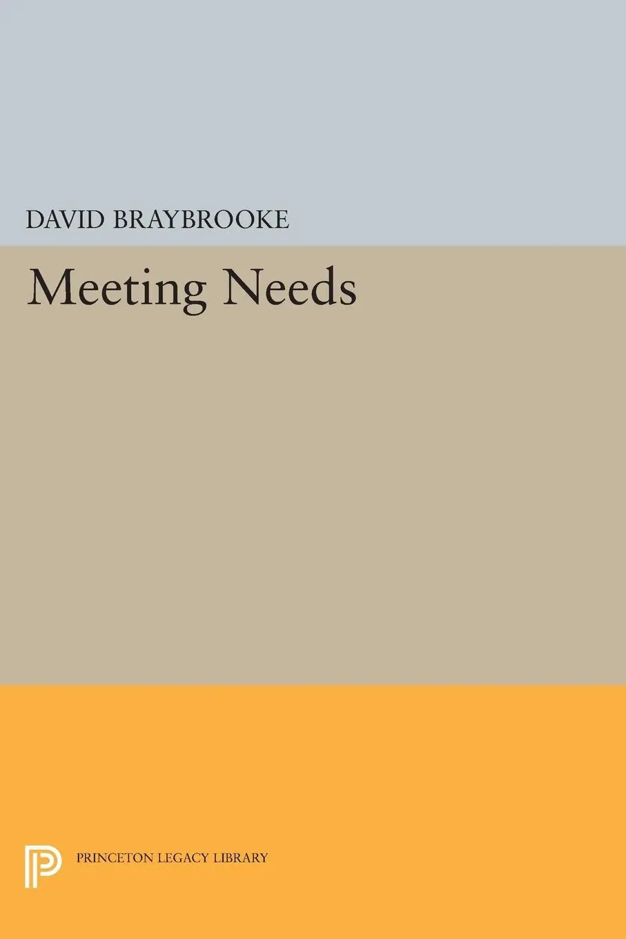 Cover: 9780691609584 | Meeting Needs | David Braybrooke | Taschenbuch | Englisch | 2014