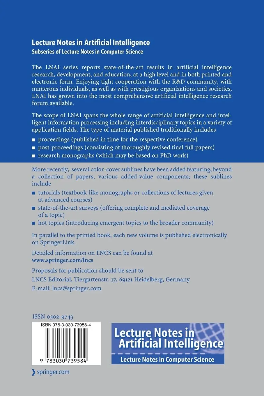 Rückseite: 9783030739584 | Trustworthy AI - Integrating Learning, Optimization and Reasoning | xi