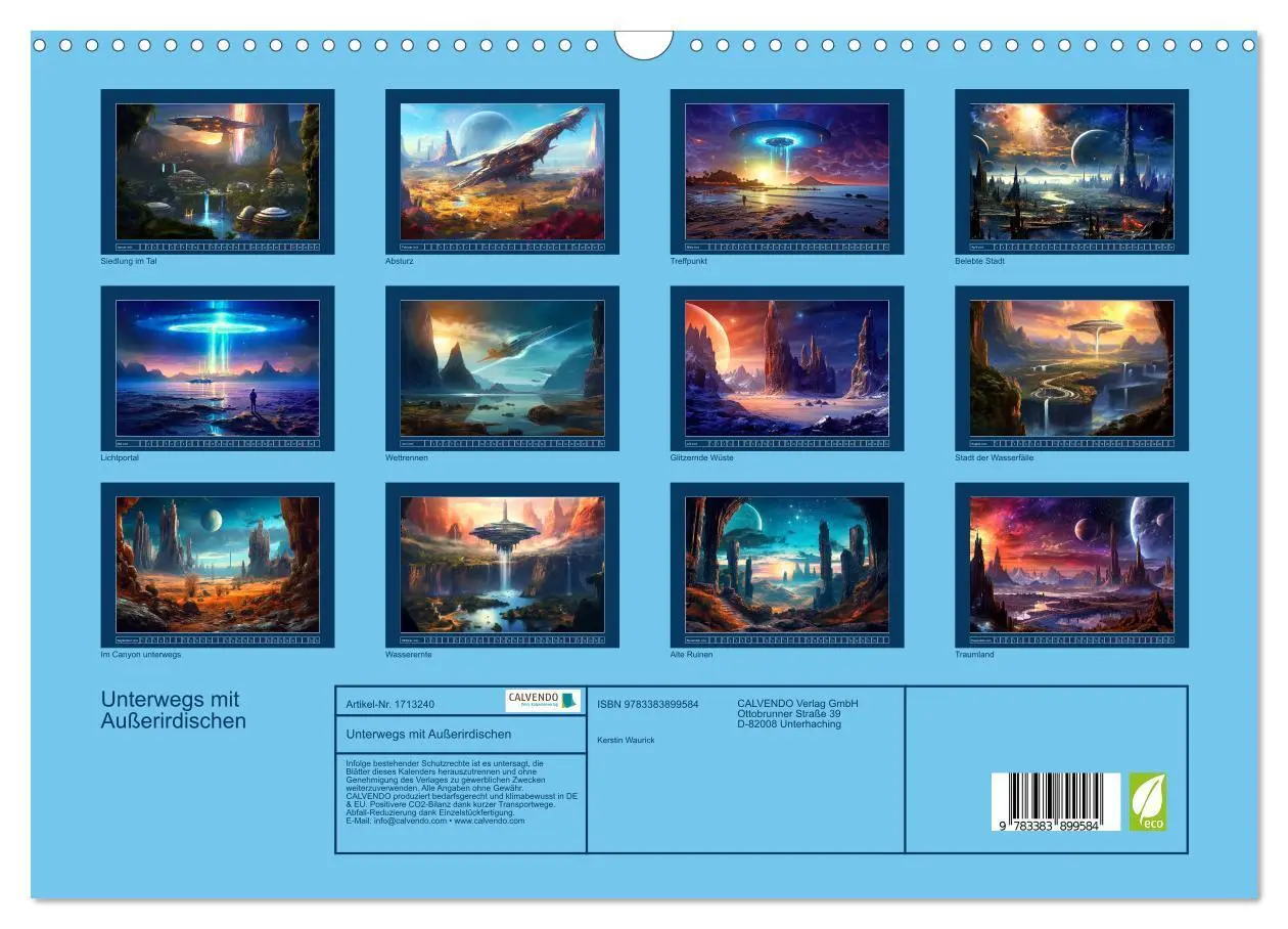 Bild: 9783383899584 | Unterwegs mit Außerirdischen (Wandkalender 2025 DIN A3 quer),...