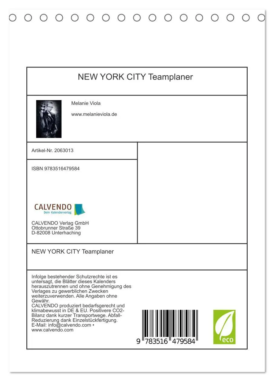 Bild: 9783516479584 | NEW YORK CITY Teamplaner (Tischkalender 2026 DIN A5 hoch), CALVENDO...