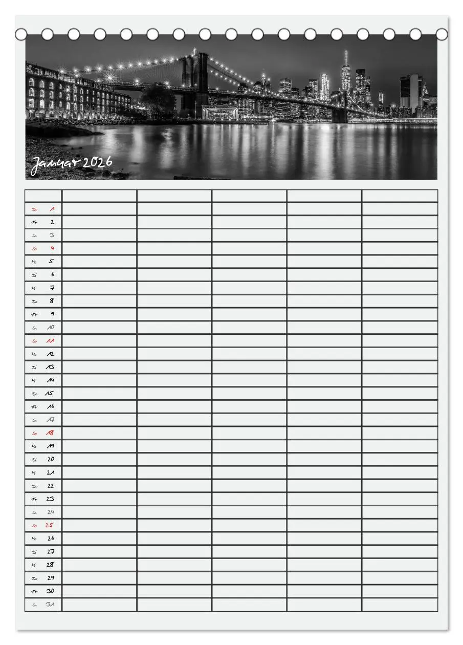 Bild: 9783516479584 | NEW YORK CITY Teamplaner (Tischkalender 2026 DIN A5 hoch), CALVENDO...