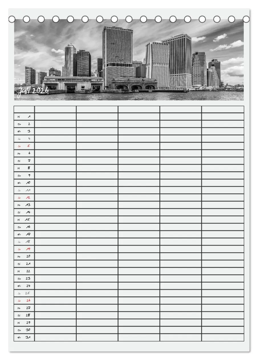 Bild: 9783516479584 | NEW YORK CITY Teamplaner (Tischkalender 2026 DIN A5 hoch), CALVENDO...