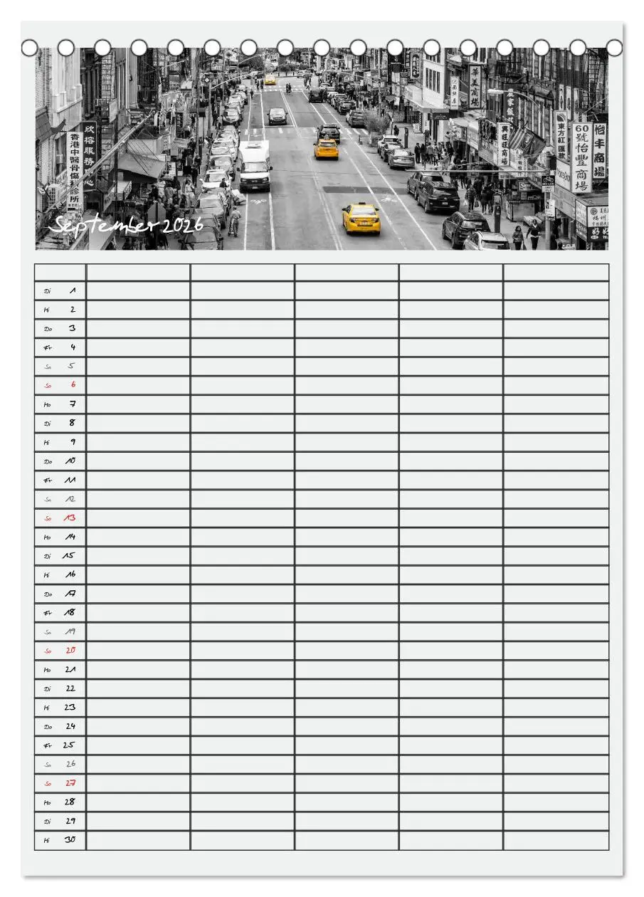 Bild: 9783516479584 | NEW YORK CITY Teamplaner (Tischkalender 2026 DIN A5 hoch), CALVENDO...