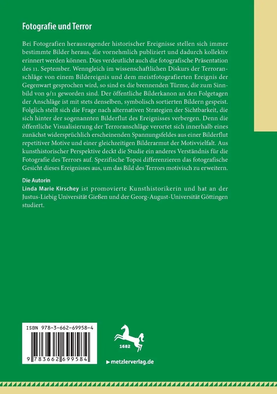 Rückseite: 9783662699584 | Fotografie und Terror | Linda Marie Kirschey | Taschenbuch | xv | 2024