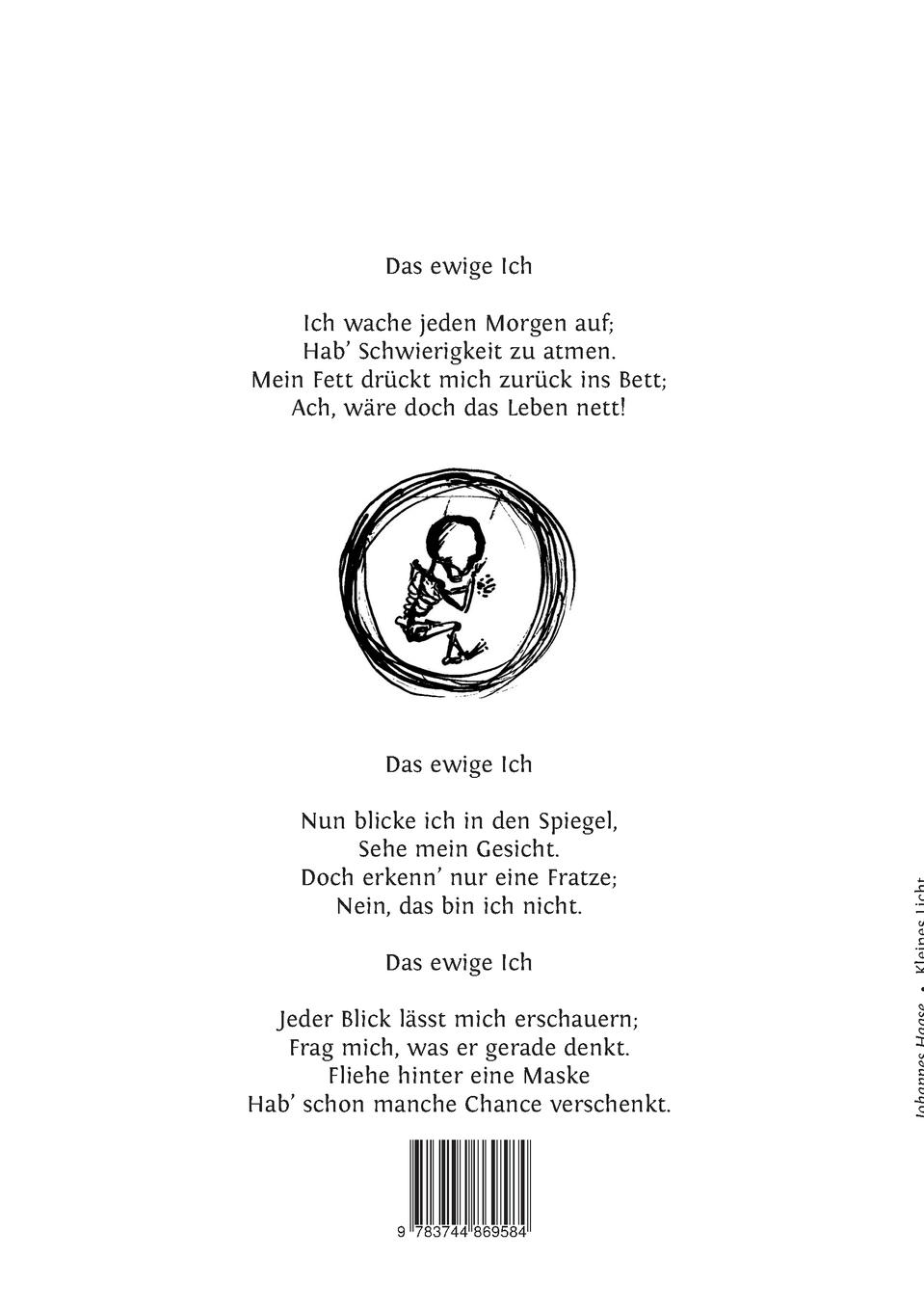 Rückseite: 9783744869584 | Kleines Licht | Gedichte | Johannes Haase | Taschenbuch | 80 S. | 2017