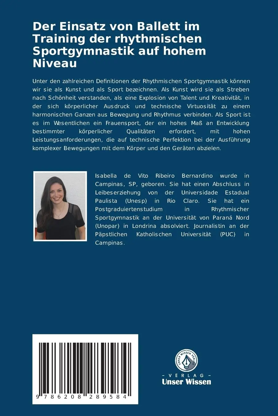 Rückseite: 9786208289584 | Der Einsatz von Ballett im Training der rhythmischen Sportgymnastik...