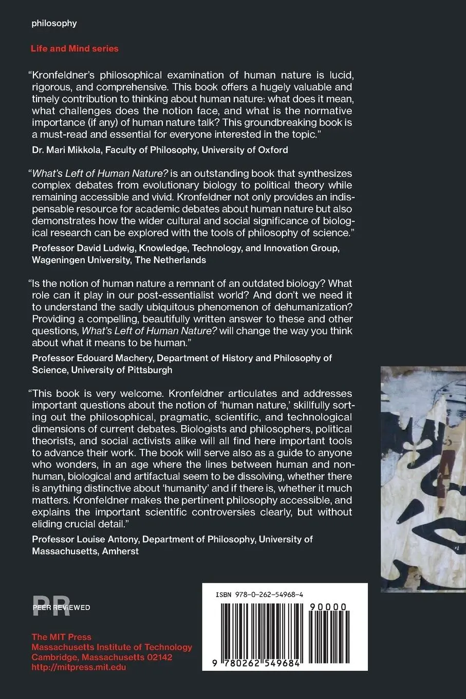 Rückseite: 9780262549684 | What's Left of Human Nature? | Maria Kronfeldner | Taschenbuch | 2023
