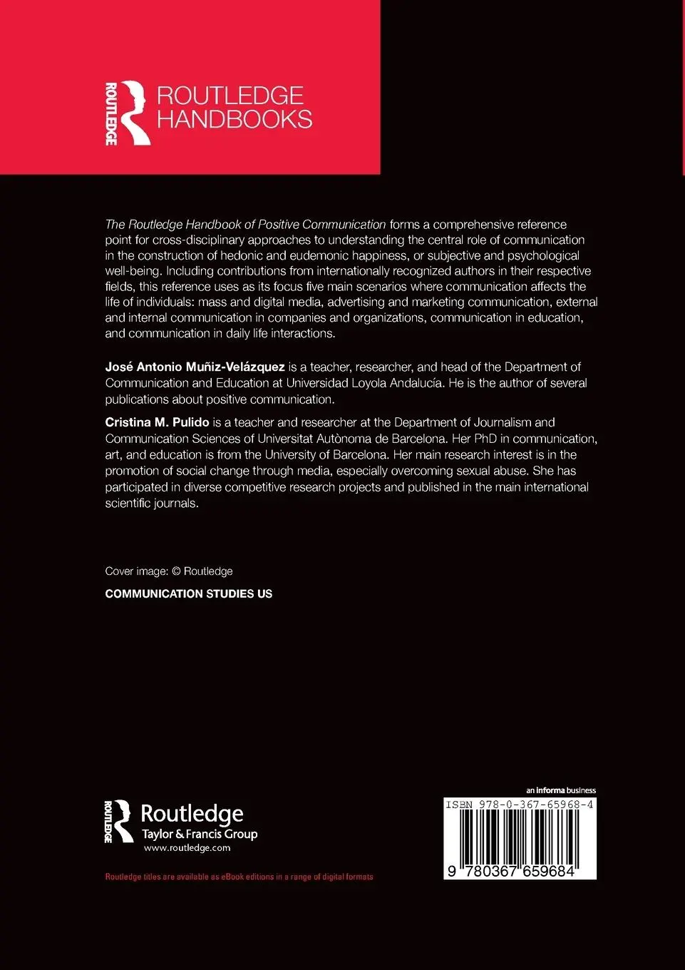 Rückseite: 9780367659684 | The Routledge Handbook of Positive Communication | Velázquez (u. a.)
