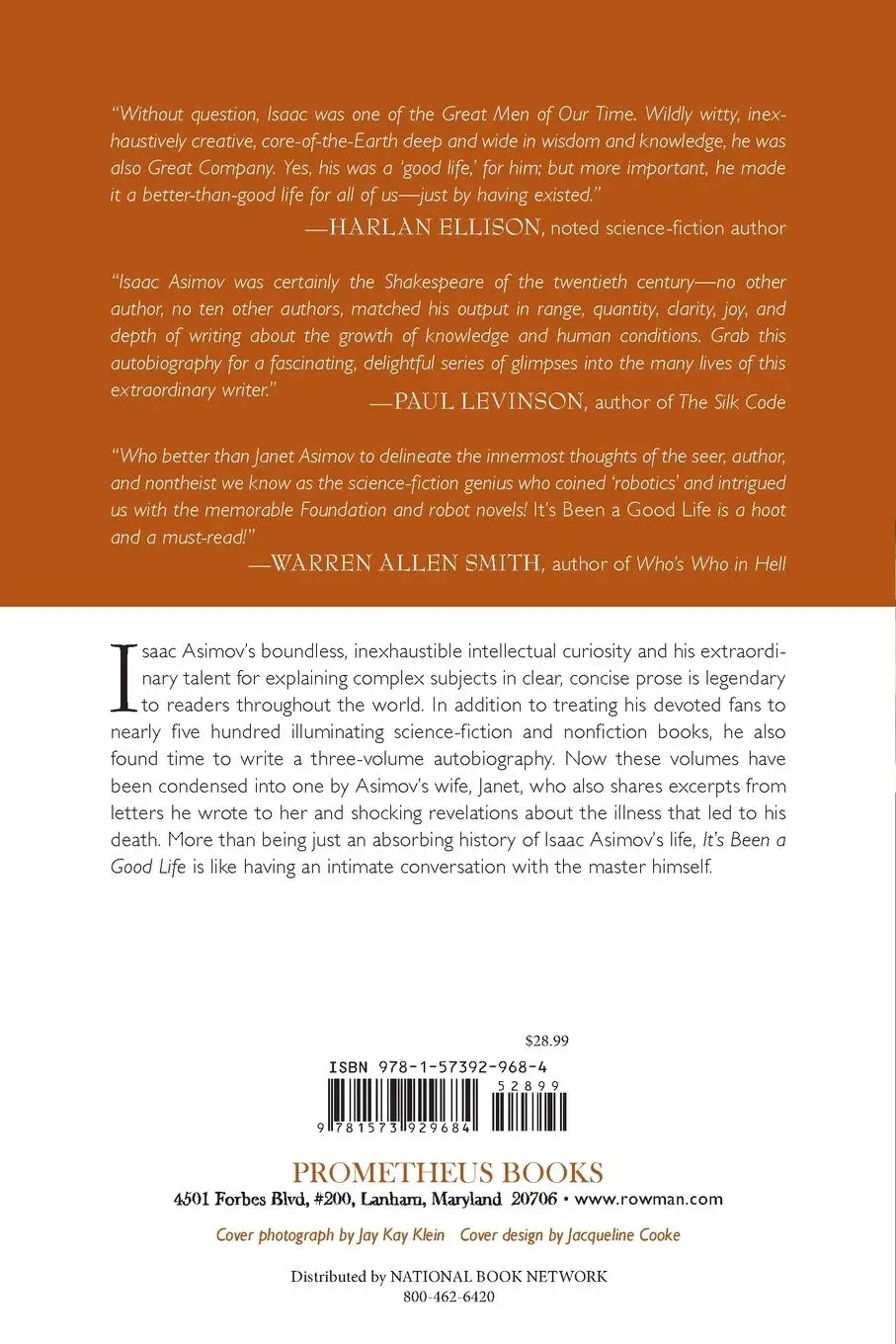 Rückseite: 9781573929684 | It's Been a Good Life | Isaac Asimov | Taschenbuch | Englisch | 2002