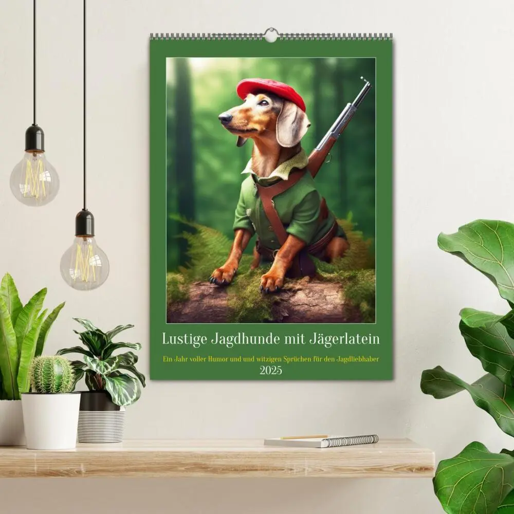 Bild: 9783435979684 | Lustige Jagdhunde mit Jägerlatein (Wandkalender 2025 DIN A2 hoch),...