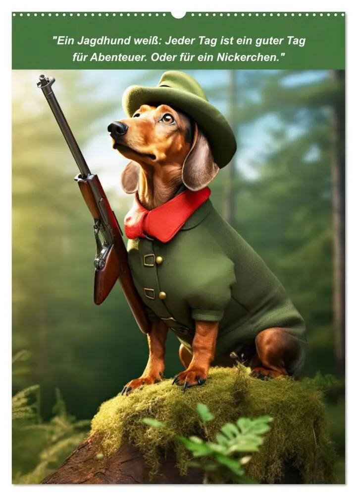Bild: 9783435979684 | Lustige Jagdhunde mit Jägerlatein (Wandkalender 2025 DIN A2 hoch),...