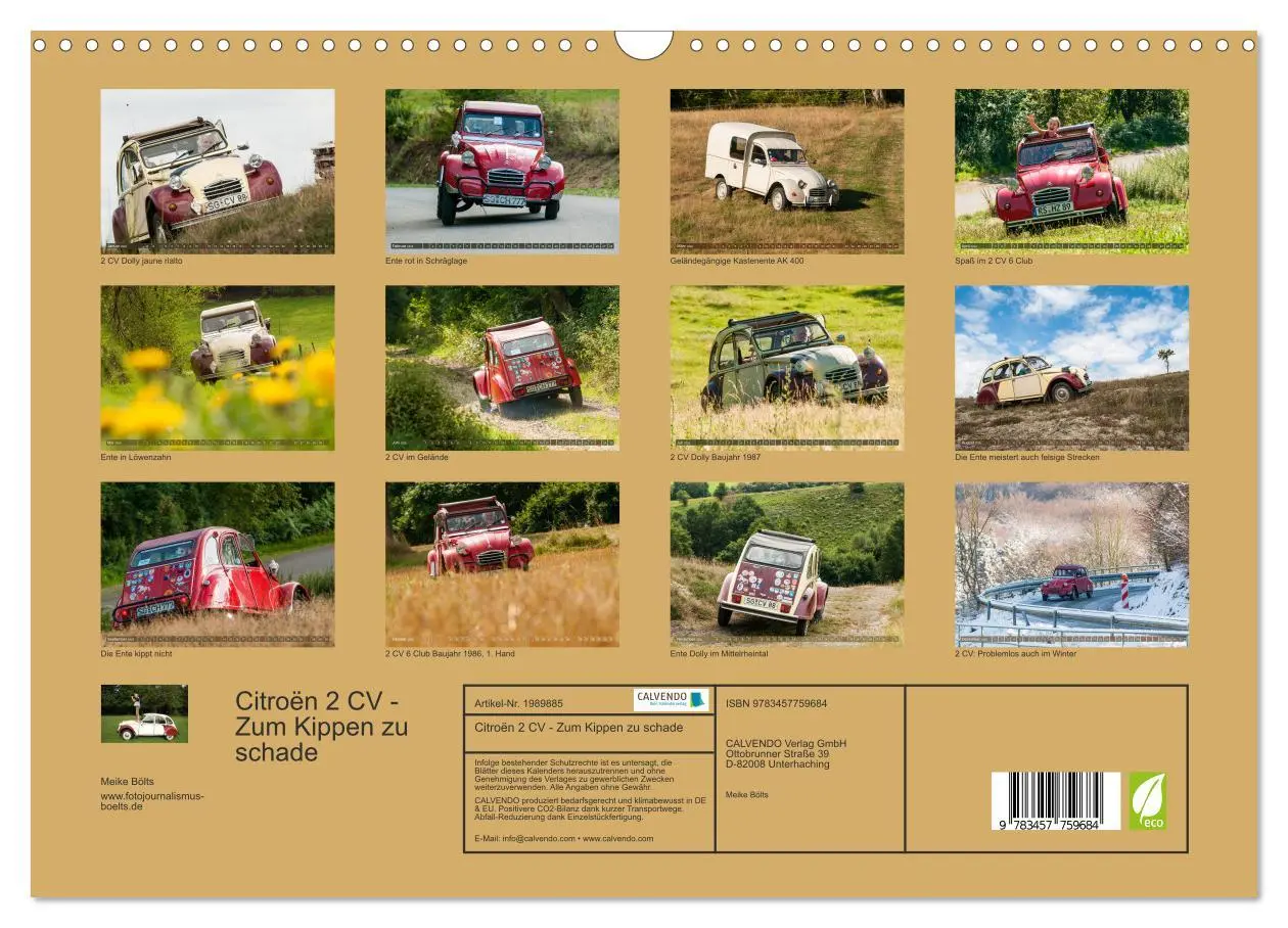 Bild: 9783457759684 | Citroën 2 CV - Zum Kippen zu schade (Wandkalender 2026 DIN A3...