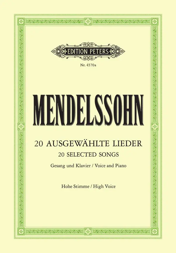 Cover: 9790014029784 | Ausgewahlte Lieder Hoog | Felix Mendelssohn Bartholdy | Buch