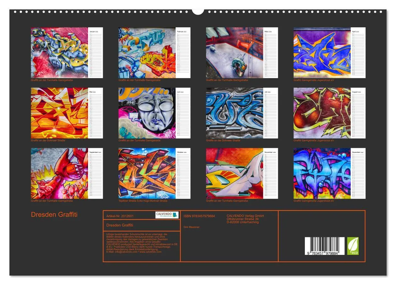 Bild: 9783457979884 | Dresden Graffiti (hochwertiger Premium Wandkalender 2026 DIN A2...